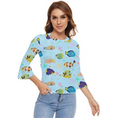 Underwater World Bell Sleeve Top