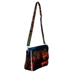 Sunset Colorful Nature Scene Shoulder Bag With Back Zipper by dflcprintsclothing