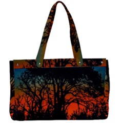 Sunset Colorful Nature Scene Canvas Work Bag by dflcprintsclothing