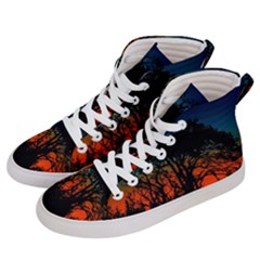 Sunset Colorful Nature Scene Men s Hi-top Skate Sneakers