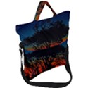 Sunset Colorful Nature Scene Fold Over Handle Tote Bag View1