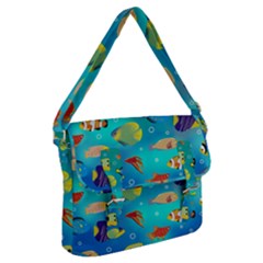 Cheerful And Bright Fish Swim In The Water Buckle Messenger Bag by SychEva