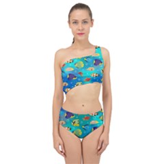 Cheerful And Bright Fish Swim In The Water Spliced Up Two Piece Swimsuit by SychEva