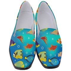 Cheerful And Bright Fish Swim In The Water Women s Classic Loafer Heels by SychEva