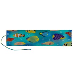 Cheerful And Bright Fish Swim In The Water Roll Up Canvas Pencil Holder (l) by SychEva