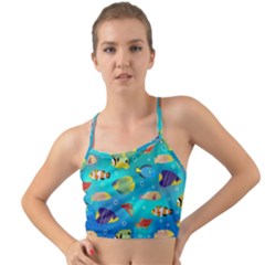 Cheerful And Bright Fish Swim In The Water Mini Tank Bikini Top by SychEva