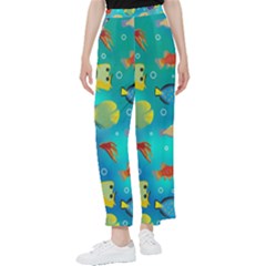 Cheerful And Bright Fish Swim In The Water Women s Pants  by SychEva