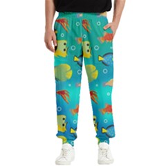 Cheerful And Bright Fish Swim In The Water Men s Elastic Waist Pants by SychEva