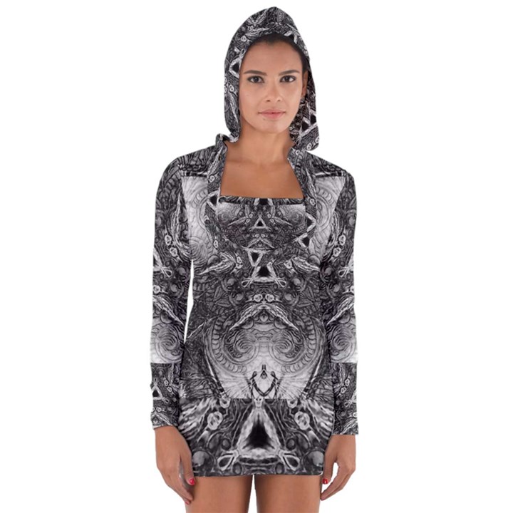 Boho Biohazard Long Sleeve Hooded T-shirt