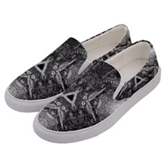 Boho Biohazard Men s Canvas Slip Ons by MRNStudios