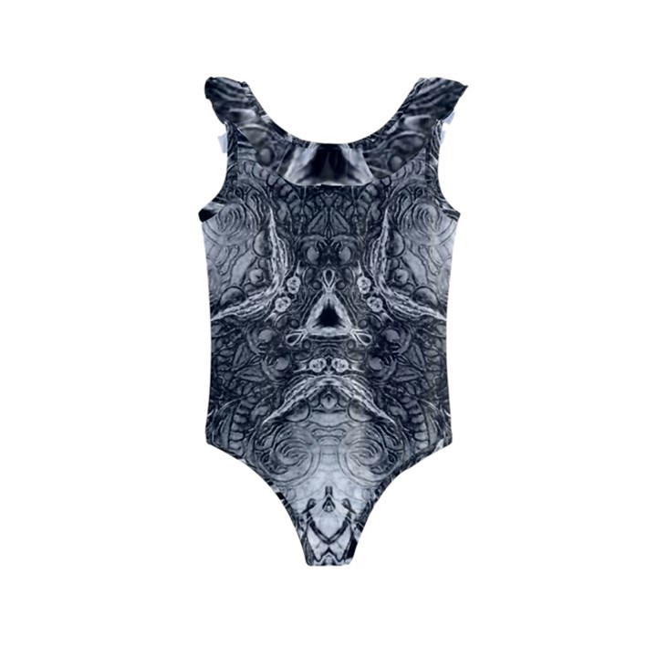 Boho Biohazard Kids  Frill Swimsuit