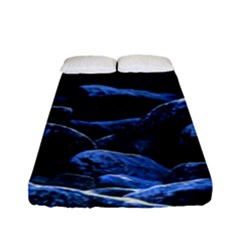 Big Rocks Illuminated By Sunlight Print Fitted Sheet (full/ Double Size) by dflcprintsclothing