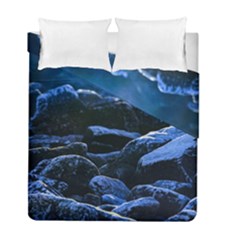 Big Rocks Illuminated By Sunlight Print Duvet Cover Double Side (full/ Double Size) by dflcprintsclothing