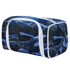 Big Rocks Illuminated By Sunlight Print Toiletries Pouch by dflcprintsclothing