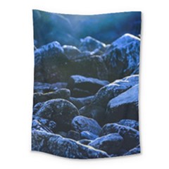 Big Rocks Illuminated By Sunlight Print Medium Tapestry by dflcprintsclothing