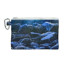 Big Rocks Illuminated By Sunlight Print Canvas Cosmetic Bag (medium) by dflcprintsclothing