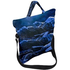 Big Rocks Illuminated By Sunlight Print Fold Over Handle Tote Bag by dflcprintsclothing