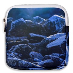 Big Rocks Illuminated By Sunlight Print Mini Square Pouch by dflcprintsclothing