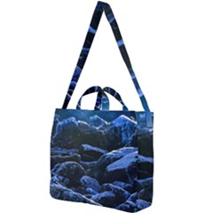 Big Rocks Illuminated By Sunlight Print Square Shoulder Tote Bag by dflcprintsclothing