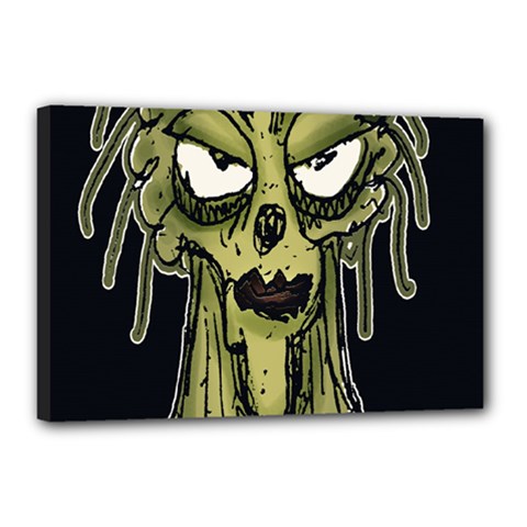 Ugly Monster Portrait Drawing Canvas 18  X 12  (stretched) by dflcprintsclothing