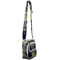 Ugly Monster Portrait Drawing Shoulder Strap Belt Bag by dflcprintsclothing