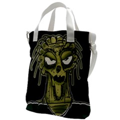 Ugly Monster Portrait Drawing Canvas Messenger Bag by dflcprintsclothing