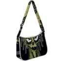 Ugly Monster Portrait Drawing Zip Up Shoulder Bag View1