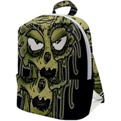 Ugly Monster Portrait Drawing Zip Up Backpack by dflcprintsclothing