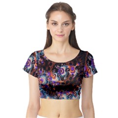 Viral Mandala Short Sleeve Crop Top by MRNStudios