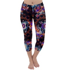 Viral Mandala Capri Winter Leggings  by MRNStudios