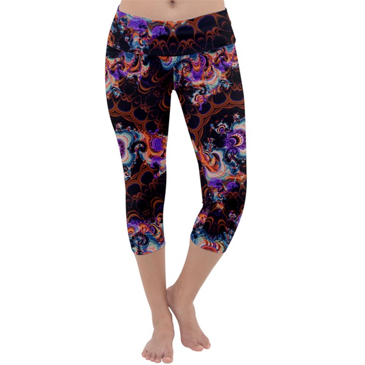 Viral Mandala Capri Yoga Leggings