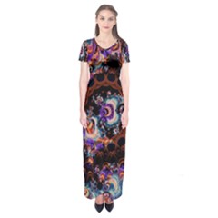 Viral Mandala Short Sleeve Maxi Dress by MRNStudios