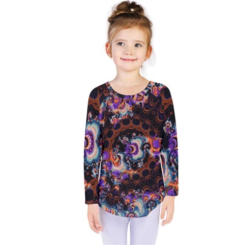 Viral Mandala Kids  Long Sleeve Tee by MRNStudios