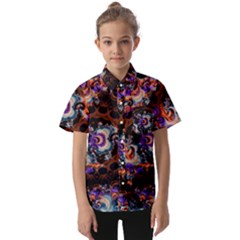 Viral Mandala Kids  Short Sleeve Shirt by MRNStudios