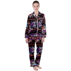 Viral Mandala Satin Long Sleeve Pajamas Set by MRNStudios