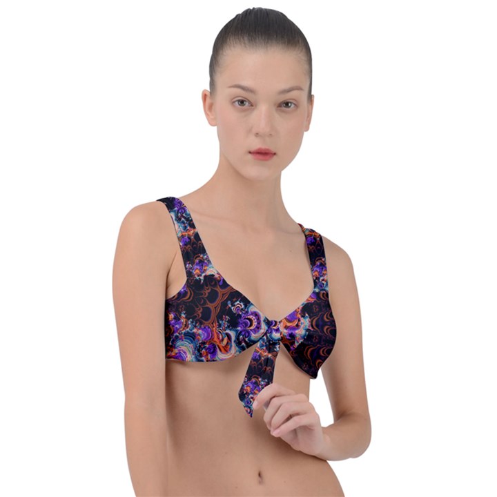 Viral Mandala Front Tie Bikini Top