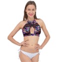 Viral Mandala Cross Front Halter Bikini Top View1