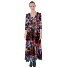 Viral Mandala Button Up Maxi Dress by MRNStudios