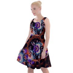 Viral Mandala Knee Length Skater Dress by MRNStudios