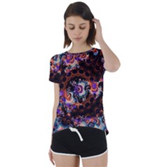 Viral Mandala Short Sleeve Foldover Tee by MRNStudios