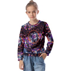 Viral Mandala Kids  Long Sleeve Tee With Frill 