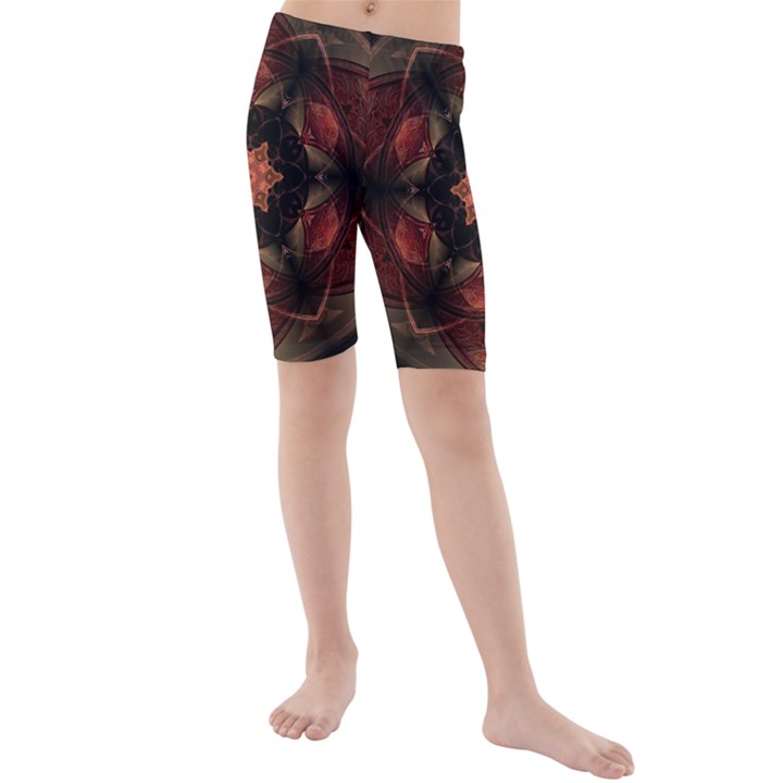 Mrn Medallion Kids  Mid Length Swim Shorts