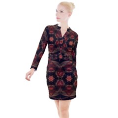 Mrn Medallion Button Long Sleeve Dress by MRNStudios