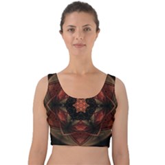 Mrn Medallion Velvet Crop Top by MRNStudios