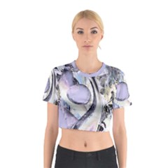 Landslide Baby Blue Cotton Crop Top