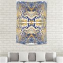 Gold on blue symmetry Small Tapestry View2