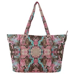 Velvet Arabesque Full Print Shoulder Bag by kaleidomarblingart