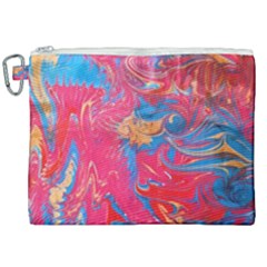 Abstract Flames Canvas Cosmetic Bag (xxl) by kaleidomarblingart