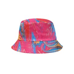 Abstract Flames Inside Out Bucket Hat (kids) by kaleidomarblingart