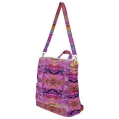 Magenta Kaleidoscope Crossbody Backpack by kaleidomarblingart